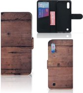 Smartphone Hoesje Geschikt voor Samsung M10 Book Style Case Old Wood