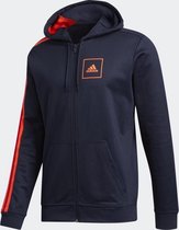 Adidas Adidas 3-Stripes Pique Fullzip Blauw Heren