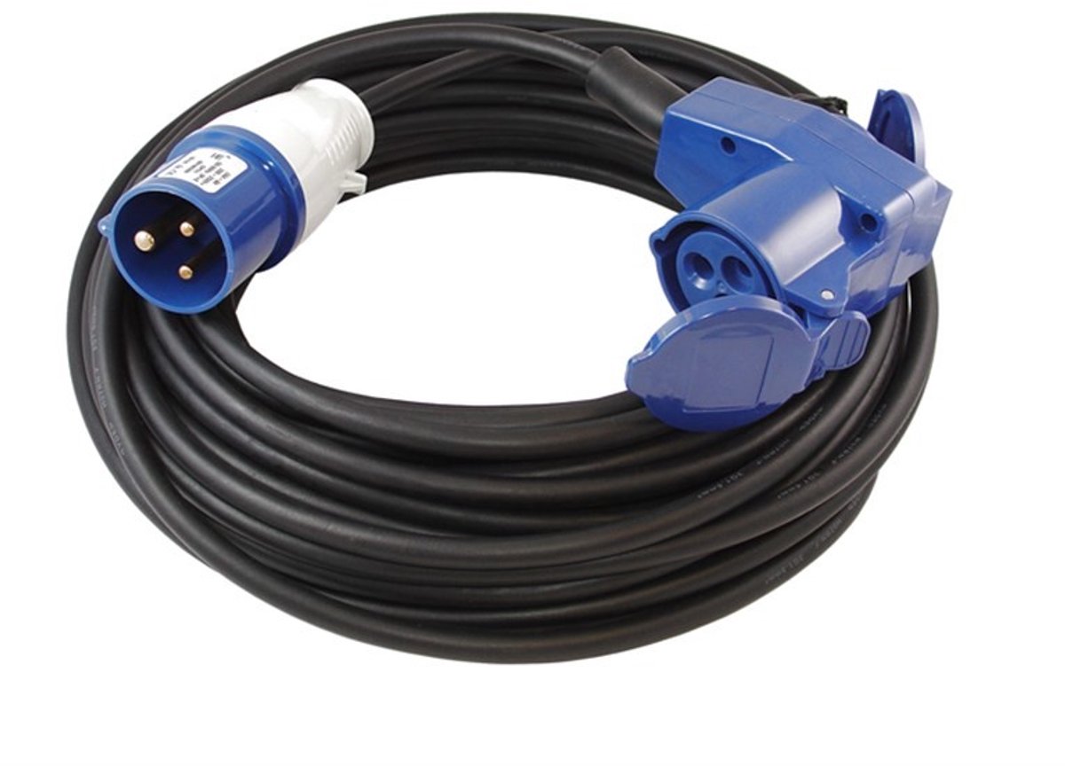 Gimeg Elektra CEE Verlengkabel - Haaks - Met Stopcontact - 30 m