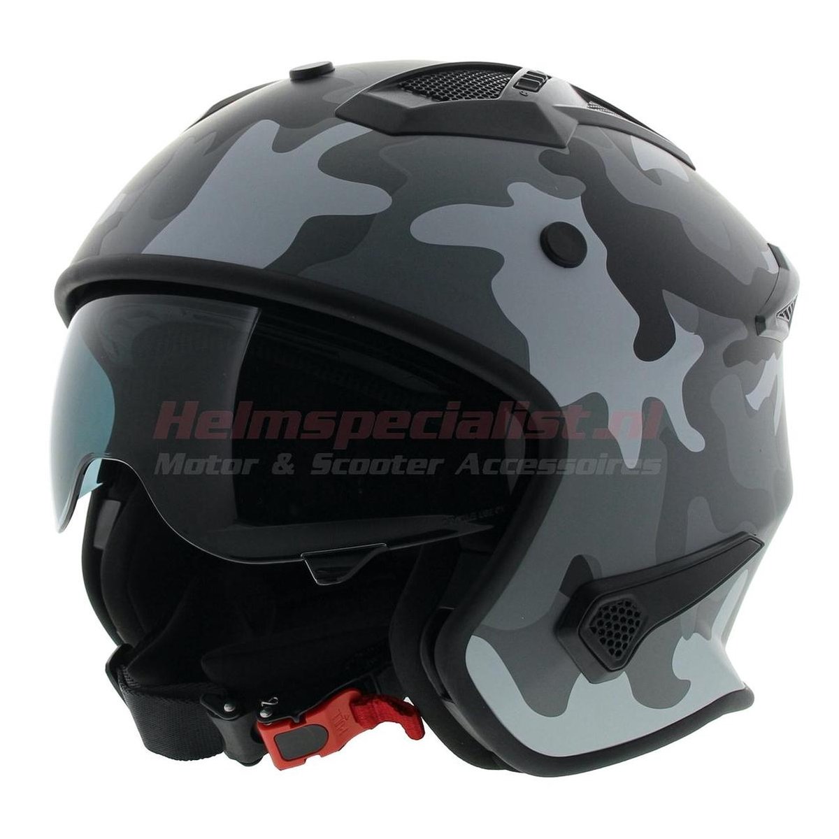 Vito Jet Bruzano helm camo motorhelm scooterhelm (S) | bol.com