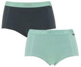 O'Neill Women Shorty Plain 2-pack, 800012, Lily Pad/India Ink, Maat S