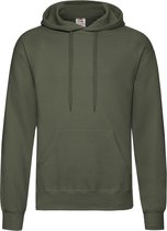 Fruit of the Loom capuchon sweater olijfgroen voor volwassenen - Classic Hooded Sweat - Hoodie - Heren kleding L (EU 52)
