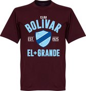 Club Bolivar Established T-Shirt - Bordeaux Rood - XL