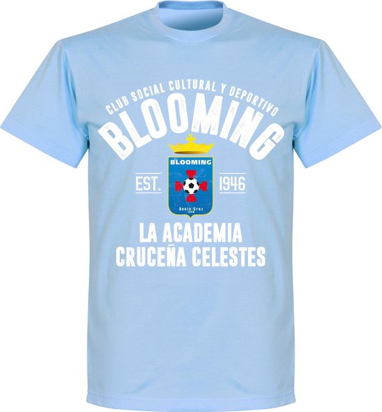 Deportivo Blooming Established T-Shirt - Lichtblauw - XS