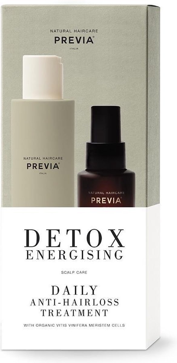Previa Natural Haircare Extra Life Detox Energising Daily Anti-hairloss Treatment Pakket Dunner Wordend Haar 1pakket