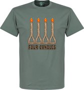 Four Candles T-Shirt - Grijs - S