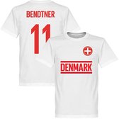 Denemarken Bendtner Team T-Shirt - Wit - XL