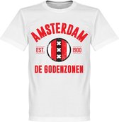 Amsterdam Established T-Shirt - Wit - 5XL