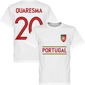 Portugal Quaresma 20 Team T-Shirt - Wit - XS