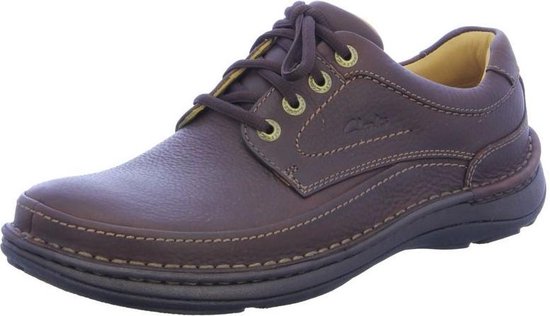 Clarks - Heren schoenen - Nature Three - G - mahogany leather - maat 8,5