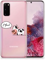 Geschikt voor Samsung Galaxy S20 Telefoonhoesje met Naam Cow