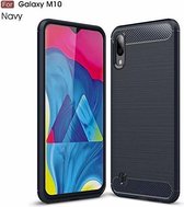 Ntech Soft Brushed Hoesje voor Samsung Galaxy A10 / M10 - Donker Blauw