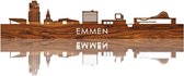 Skyline Emmen Palissander hout - 100 cm - Woondecoratie design - Wanddecoratie - WoodWideCities