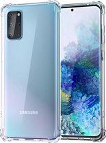 Shock case Samsung Galaxy S20 Plus - transparant + glazen screen protector