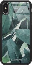 iPhone X/XS hoesje glass - Jungle | Apple iPhone Xs case | Hardcase backcover zwart