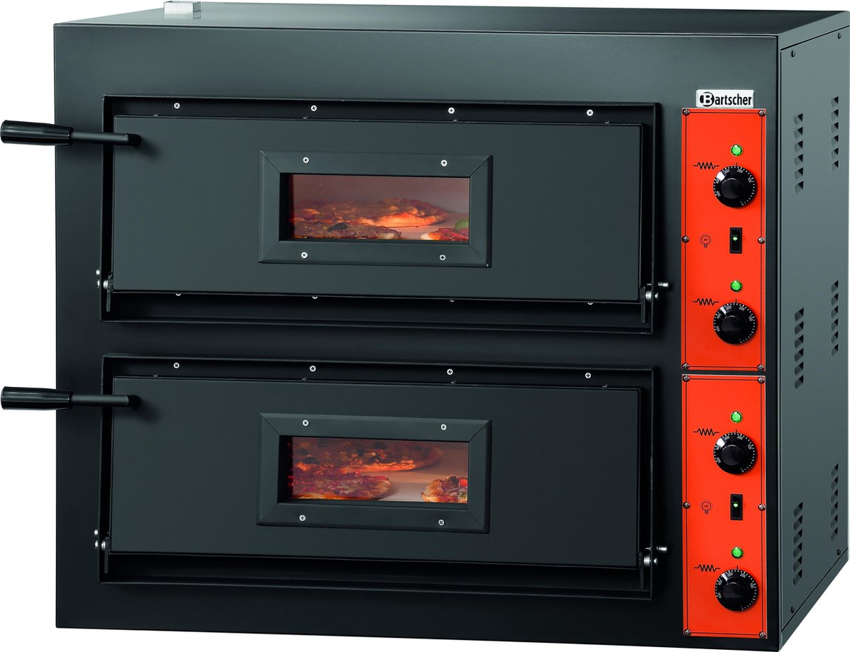 Bartscher Pizza Oven Dubbel Elektrisch 2 x 4 Pizza's Ã˜30cm 380V 8 4kW 890x880x(H)750mm