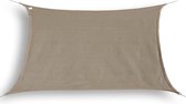 hanSe® Toile d'Ombre Rectangulaire Perméable à l'Eau 5x7 m Toile de Soleil Taupe