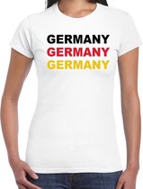 Germany / Duitsland fan t-shirt wit voor dames S