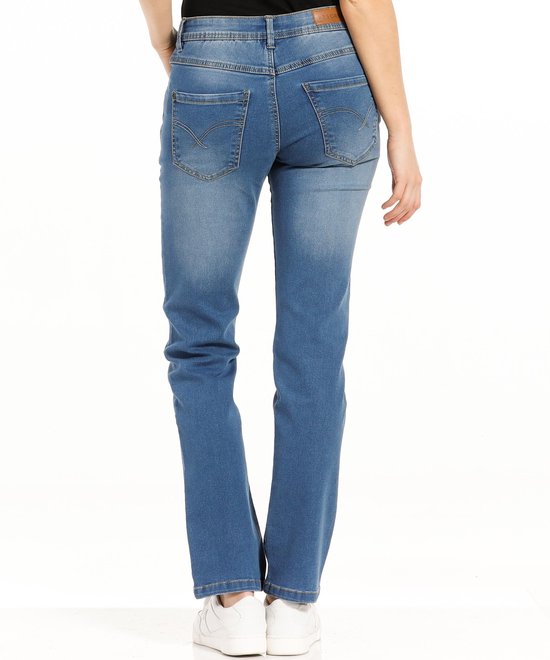 pescara Slim fit stretch jeans Lucy Blauw Dames | bol.com