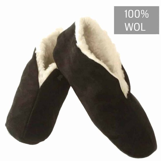 Bernardno Spaanse Sloffen Unisex - zwart - maat 39 - 100% wol