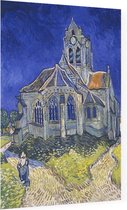 De kerk van Auvers sur Oise, Vincent van Gogh - Foto op Plexiglas - 60 x 80 cm