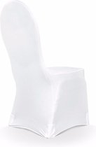 6x Universele witte stoelhoezen - stoelhoezen stoelbedekking