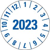 Keuringssticker 2023 voor ziekenhuizen en lab, Ø 25 mm, 105/boekje