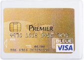 2x Pak van 10 beschermhoezen - voor bankkaart -PVC 20/100ste - 65x95mm, Transparant