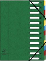 6x Sorteermap HARMONIKA® met uitrekbare rug en uitgesneden vensters - 12 indelingen, Groen