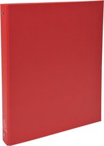 20x Ringmap PP met harde kaft - 4 ringen van 30mm - A4, Rood