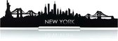 Standing Skyline New York Zwart hout - 40 cm - Woondecoratie design - Decoratie om neer te zetten - WoodWideCities