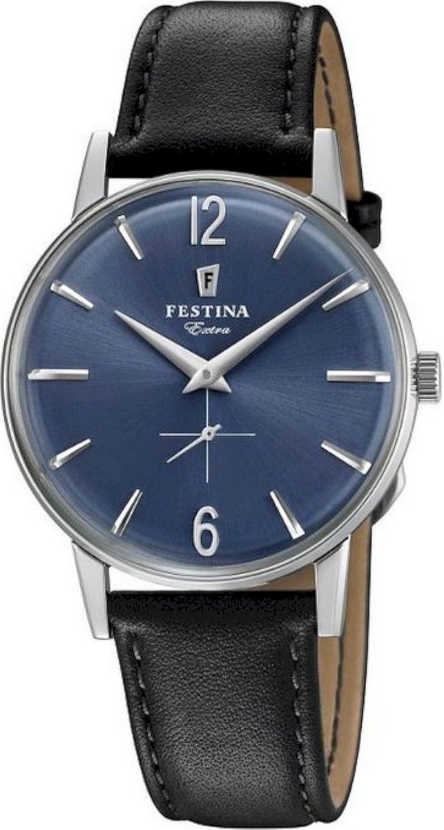 Festina F20248-3 Vintage - Horloge - Staal - Zilverkleurig - Ø 36 mm