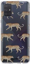 Casetastic Samsung Galaxy A71 (2020) Hoesje - Softcover Hoesje met Design - Hunting Leopard Print