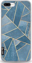 Casetastic Apple iPhone 7 Plus / iPhone 8 Plus Hoesje - Softcover Hoesje met Design - Dusk Blue Stone Print