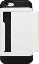 ADEL Kunststof Back Cover Hardcase Hoesje Geschikt voor iPhone 6(S) Plus - Pasjeshouder Wit