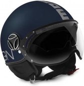 MOMO DESIGN Jethelm FGTR Evo matblauw logo grijs