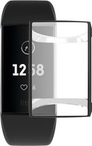 Fitbit Charge 3 & 4 TPU Case van By Qubix - Volledig beschermd - Zwart