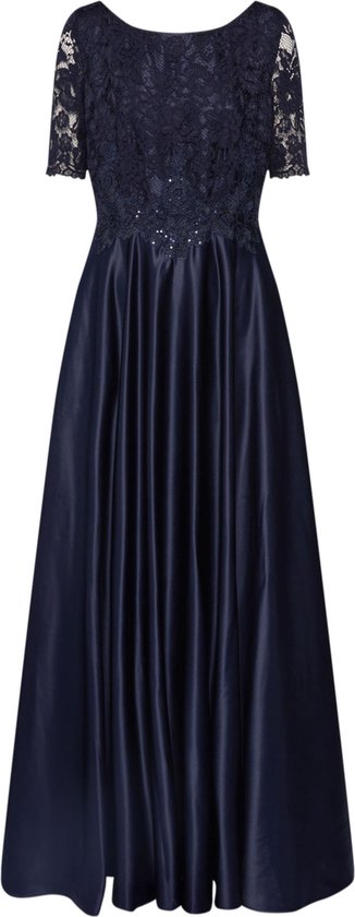 Vera Mont Avondjurk blauw volledige print elegant Mode Jurken Avondjurken 