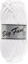 Big fun dik acryl garen wit - naald 7 a 8 - 5 bollen