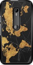 Motorola Moto G (3rd gen) hoesje - Wereldmap