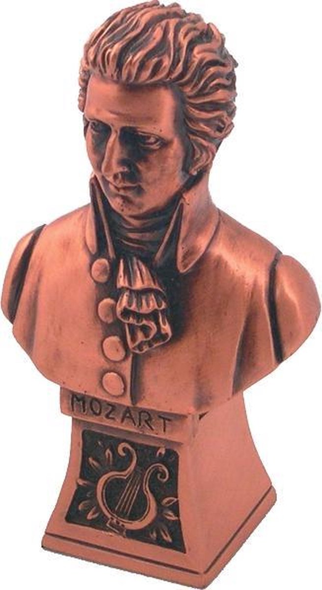 Bronzen Borstbeeld Mozart 15 cm