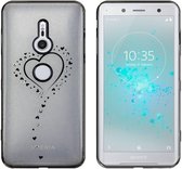 Backcover Clear Bumperlook voor Sony XZ2 Compact Hart Zwart