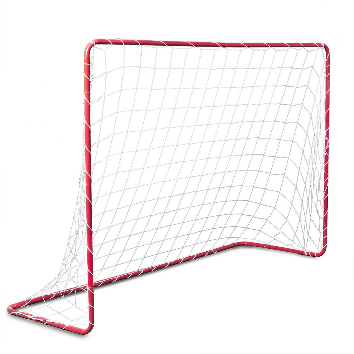 Voetbaldoel - 183x122x61 cm - met net - rood