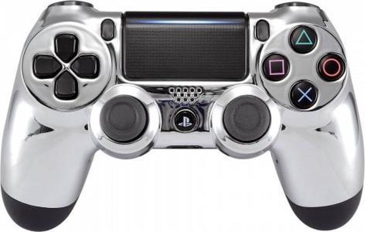 PS4, Wireless Dualshock 4 Controller V2 – Chrome Silver Custom