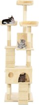 Kattenkrabpaal met sisal krabpalen 170 cm beige