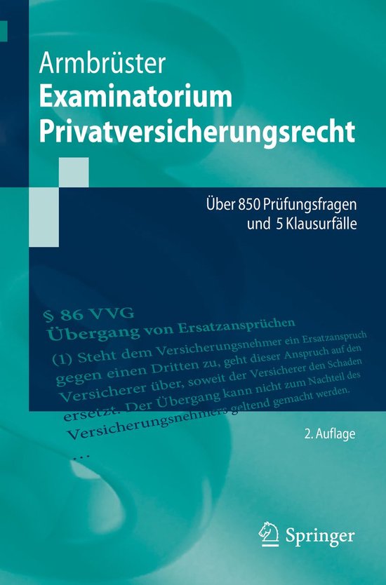 Springer-Lehrbuch - Examinatorium Privatversicherungsrecht - cover