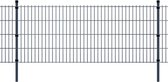 Dubbelstaafmatten en palen 2008x1830 mm 4 m grijs