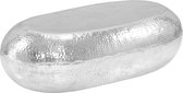 Salontafel 100x50x28 cm aluminium zilver