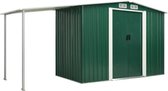 Tuinhuis met schuifdeuren 386x131x178 cm staal groen