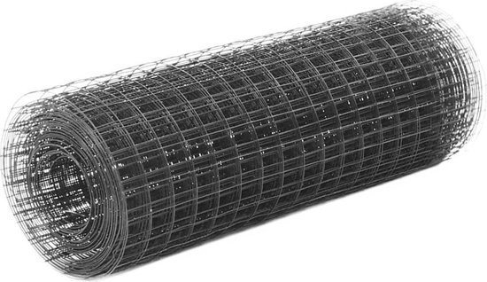 Kippengaas 10x0,5 m staal met PVC coating grijs | bol.com